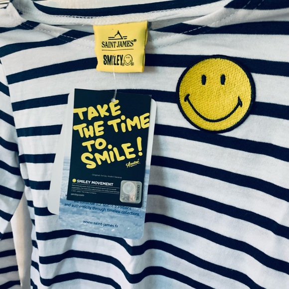 SAINT JAMES x Smiley Smiley iconic sailor striped shirt for children - Picture 3 of 5